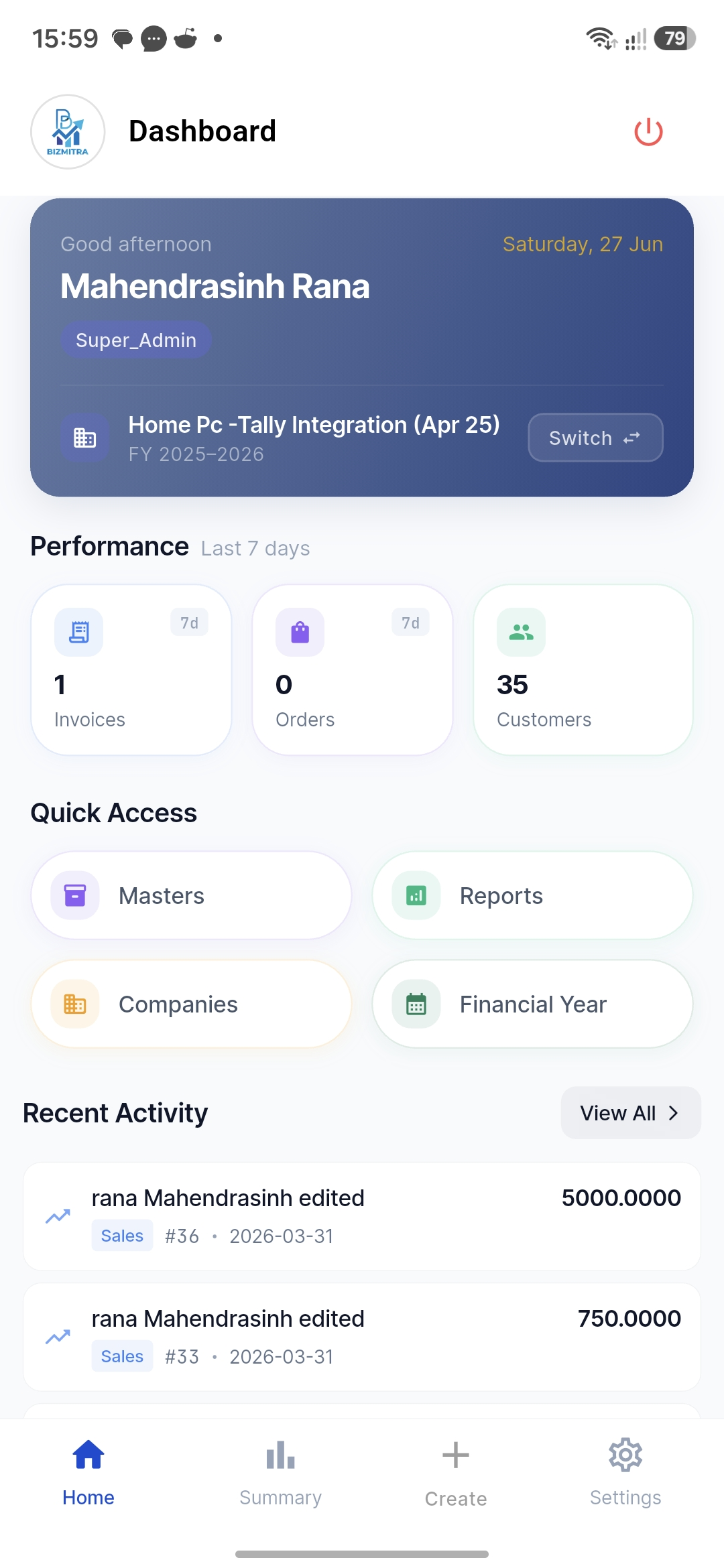 Tally on Mobile: Tally ERP Mobile App for Android